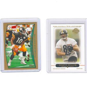 Pittsburgh Steelers Heath Miller Rookie Card & Kordell Stewart Card Perfect Card